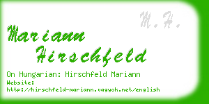 mariann hirschfeld business card